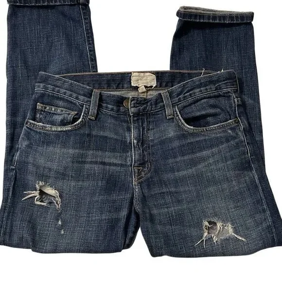 Current/Elliot The Boyfriend Women’s Distressed Jeans - Picture 1 of 10